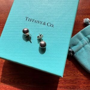 Tiffany & Co. Silver Spherical Stud Earrings